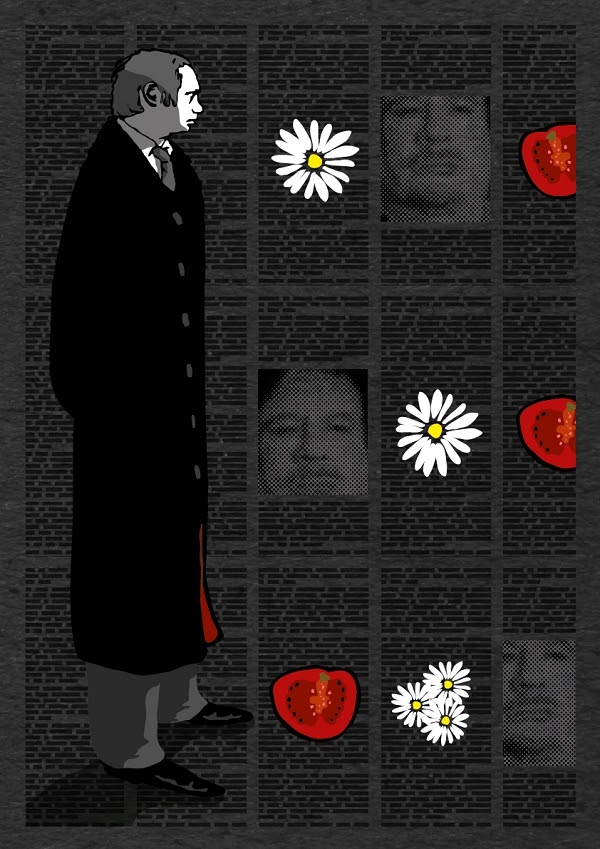 Этюд с ромашками и томатами [Study with daisies and tomatoes]