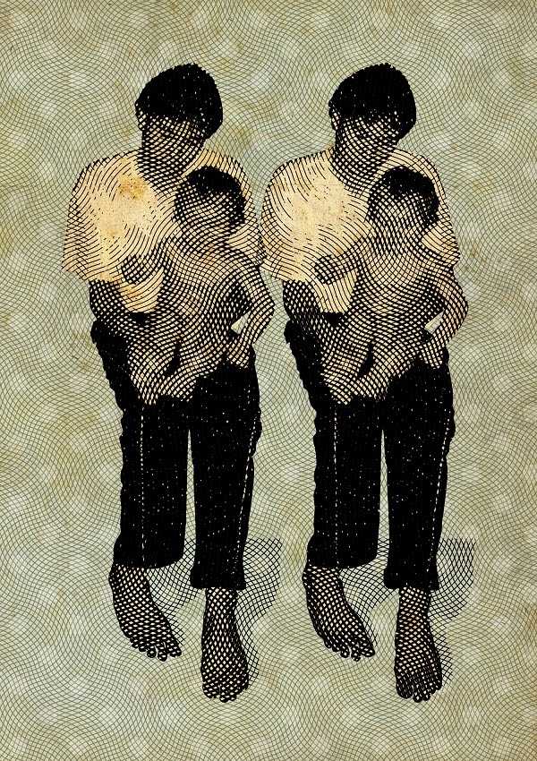 Двойной автопортрет с сыном [Double self-portrait with son]