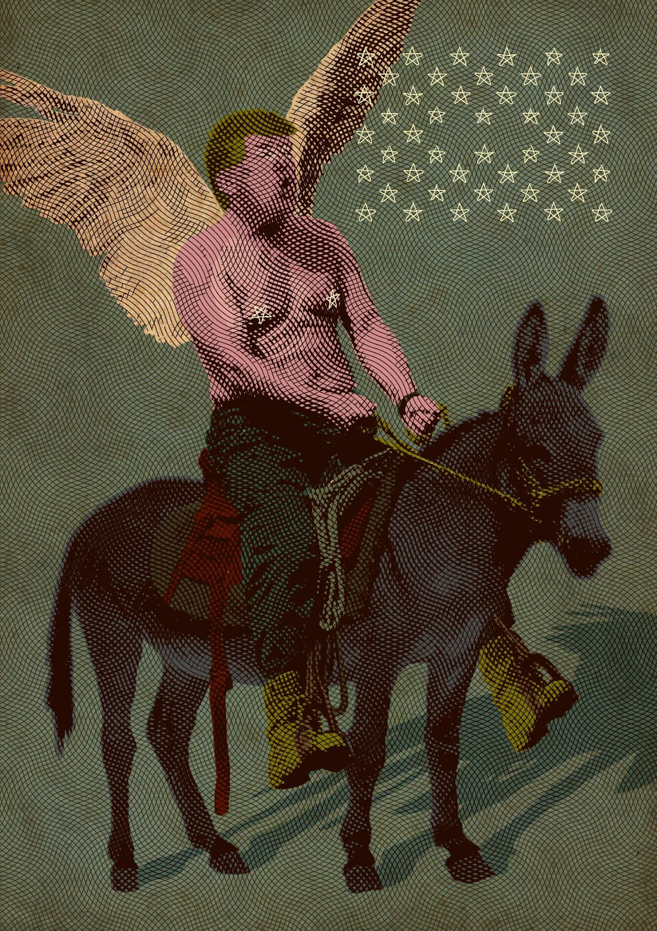 Этюд с ослом. Хаки [Study with a donkey. Khaki]